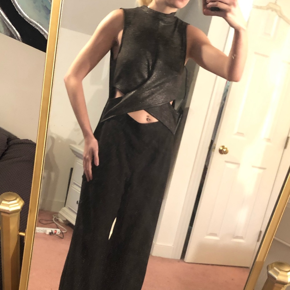Formal jumpsuit with cutouts